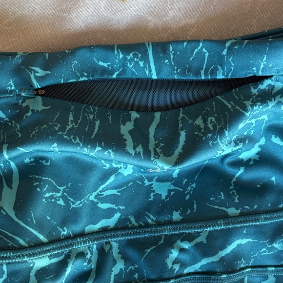 Athleta Teal Marble Skater Skirt - Picture 6 of 9